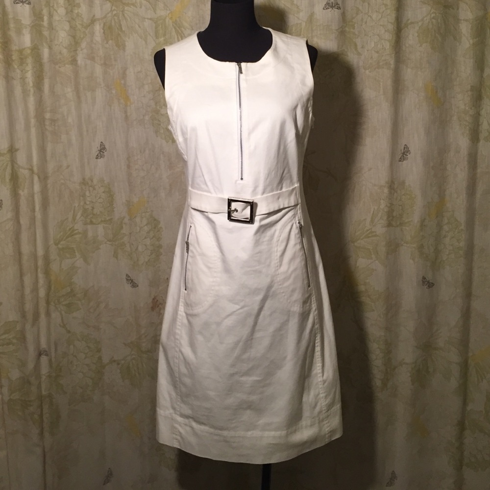 Tory Burch White Buckle Dress